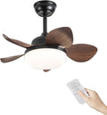 Ceiling Fans with Lights and Remote, Contemporary Indoor LED Ceiling Fan with Light, 6 Speeds Ceiling Fan for Patios,Living Room, Reversible DC Motor, 5 Blades, Dimmable, Noiseless(Black)