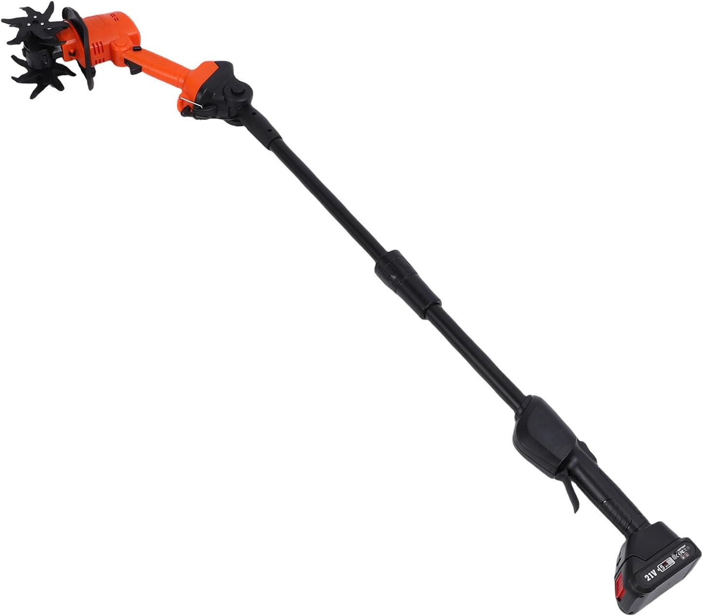 AUNMAS Cordless Mini Tiller, Powerful Tilling Performance with 4 Manganese Steel Tines 1.5Ah Battery, Lightweight Ergonomic Design for Gardening Loosening Soil Weeding Trenching (US Plug)