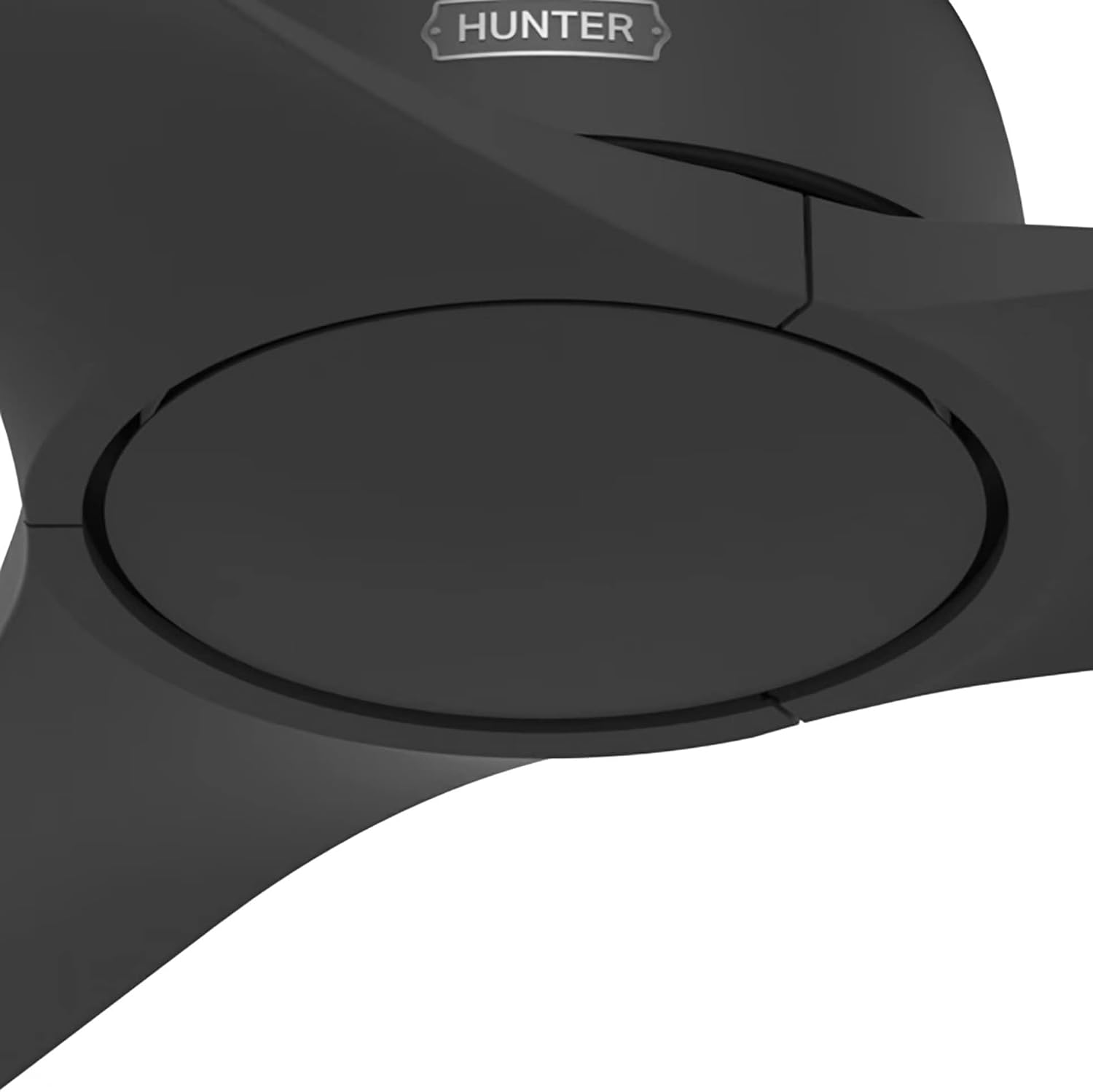 Hunter Fan 52 inch Ceiling Fan with No Light, Outdoor or Indoor Matte Black Ceiling Fan for Porch, Living Room, Office, Kitchen, Garage, 3 Blades (Renewed)