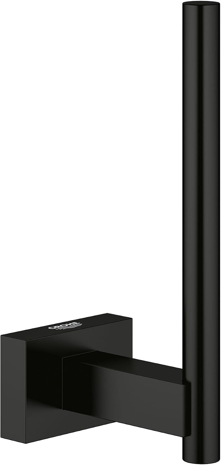 Grohe 406232431 Essentials Cube Spare Toilet Paper Holder, Matte Black