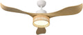 Eamonex 52 inches LED Bamboo DC Ceiling Fan with Light Fixture and Remote Control,Boho Wooden Bohemian Dimmable Rattan Wicker Fandelier for Indoor,Outdoor,Bedroom,Living room,Dining room