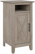 Bush Home Key West Small Storage Cabinet with Door in Washed Gray