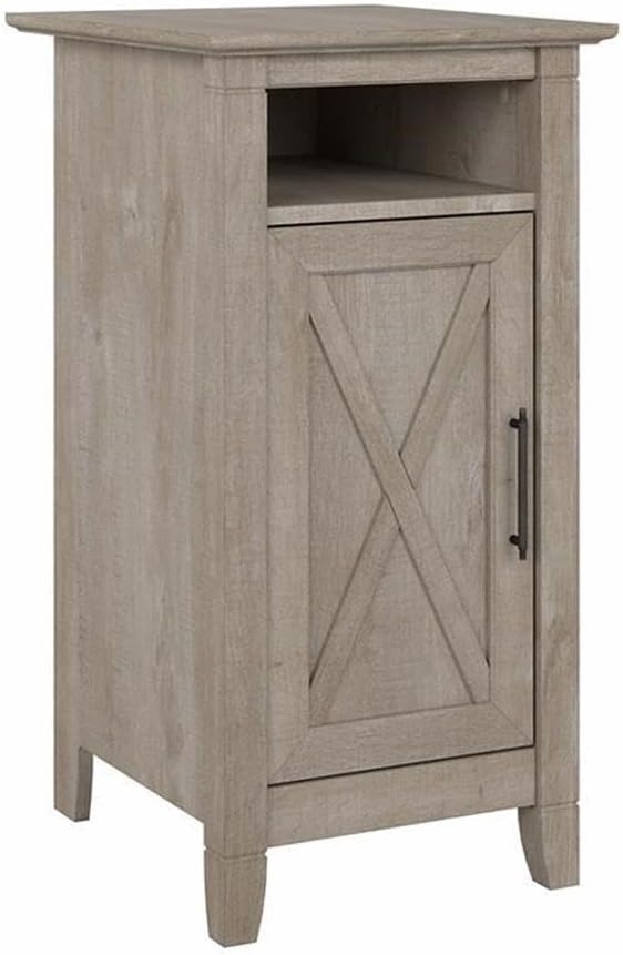 Bush Home Key West Small Storage Cabinet with Door in Washed Gray