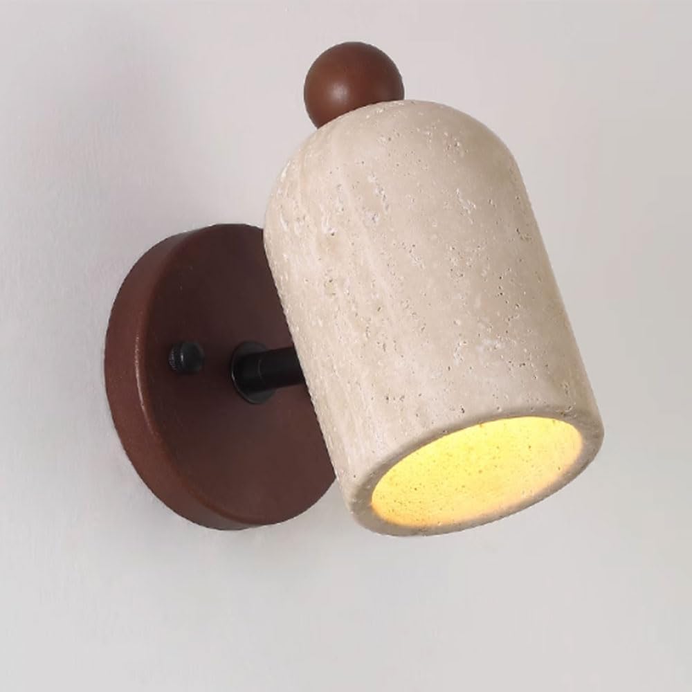 Adjustable Wall Sconces ‎Yellow Travertine Wall Spotlight Farmhouse Hallway Wall Light Fixtures Indoor Reading Wall Mounted Lamp Decoration for Living Room, Kids Bedroom,Corridor Hotel