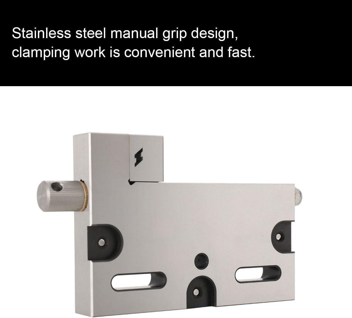 High Precision Toolmakers Vise,Stainless Steel Bench Vise 4 Inch Wire EDM Precision Manual Vise Slow-moving Wire Vise Opening 0-100mm Clamping Range 3Kg Load Fits CNC Wire Cutting Machine