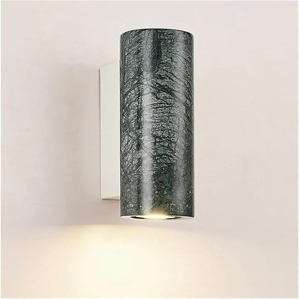 Nordic Minimalist Natural White Marble Modern Living Room Balcony Decoration Spotlight Landscape Corridor Warm Color Wall Lamp T-155(Green)