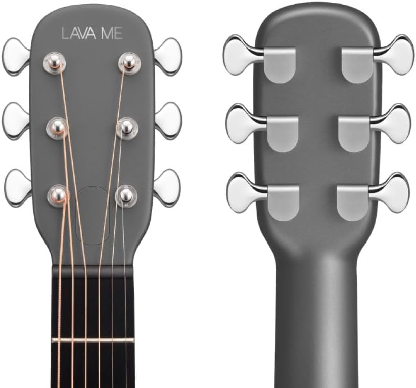 LAVA ME 4 Carbon 38' with Airflow Bag Space Grey w/Rok-It Tripod Guitar Stand, Kopul PREM Performance Series Right Angle Cable and Celluloid Guitar Picks Shape Medium 12-Pack Bundle