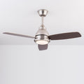 Ceiling Fans with Lights, 42 Inch Modern Low Profile Ceiling Fan with Remote Control 6 Speeds, 3000-6000K Dimmable Timing (1/2/4 hours) 3 Blades Large Ceiling Fan for Indoor and Outdoor Bedroom Patios