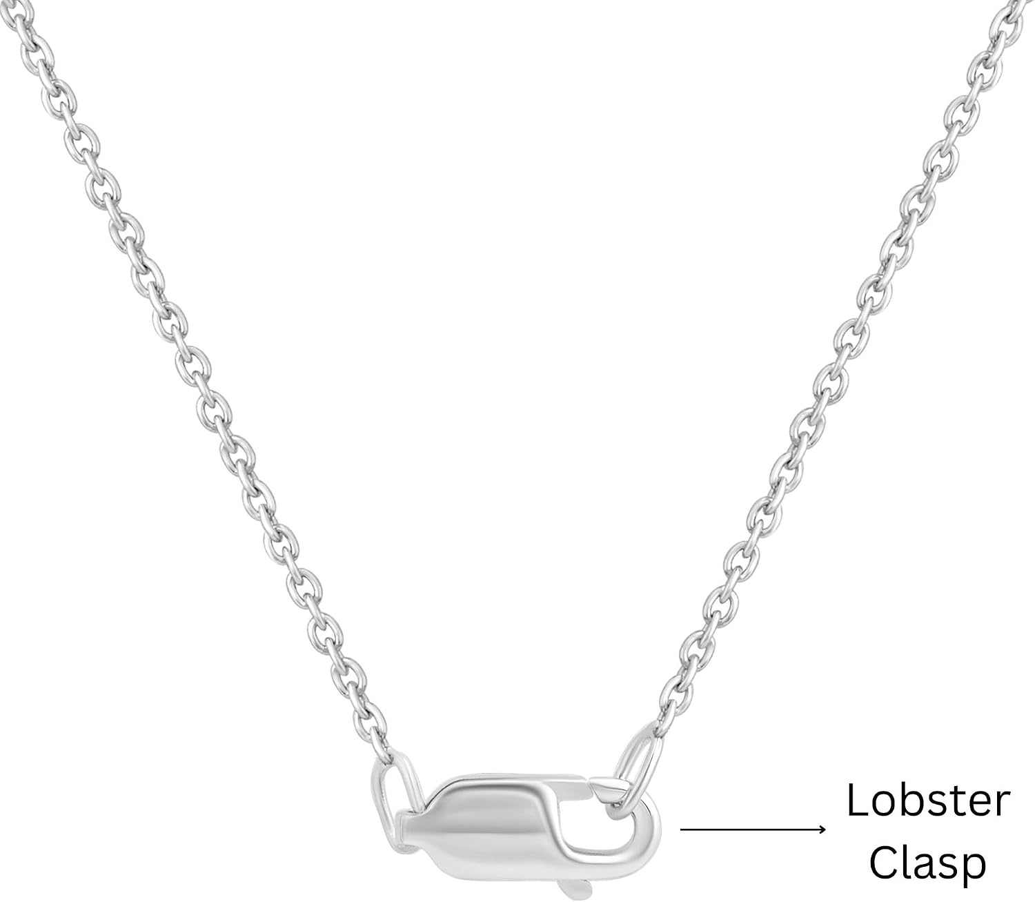 DEWBERRY 1/4 cttw to 2.00 cttw Round Black Diamond Solitaire Pendant Necklace for Women Men | 4 Prong Lobster Lock 18' Cable Chain Necklace in 14KT White or Yellow Gold Plating 925 Silver Pendant