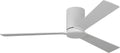 Monte Carlo 3RZHR52RZW Rozzen Hugger 52' Ceiling Fan with Remote Control, Reversible DC Motor, Damp Rated, 3 Blades (Matte White)