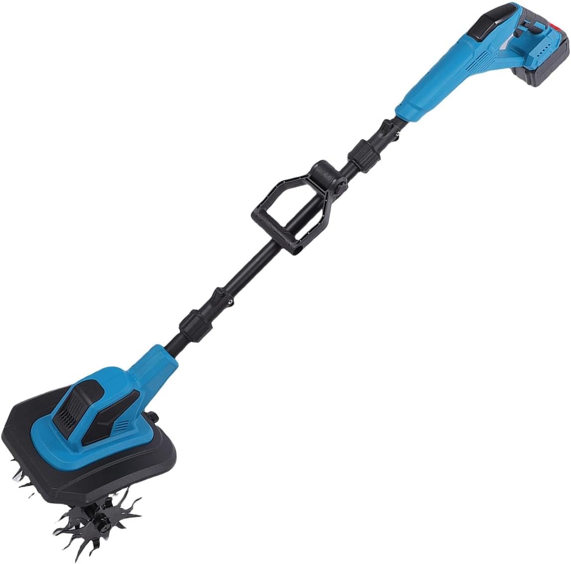 Cordless Rototiller,Rototiller Electric Battery Cultivator, Powerful Lightweight Tiller for Gardens with 2 Batteries, Gardening Tool, ABS Material (US Plug)
