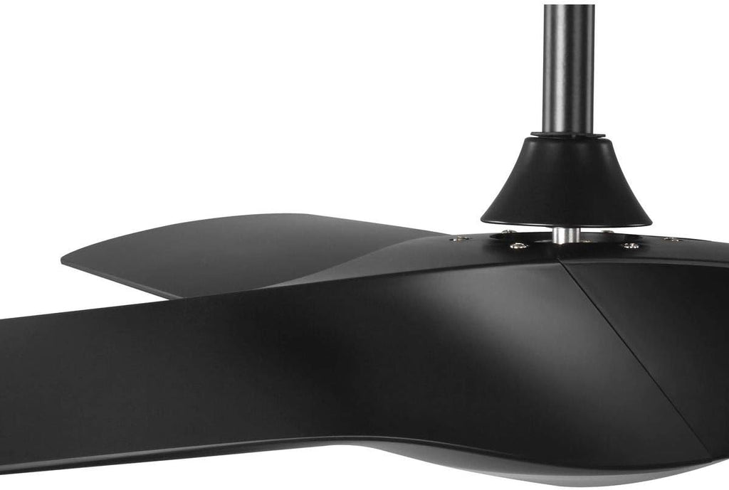 Ryne Collection 52-Inch 3-Blade Matte Black LED Transitional Indoor/Outdoor DC Ceiling Fan