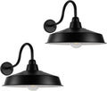 Barn Lights Outdoor, 16 Inch Dome Large Farmhouse Exterior Light Fixtures Wall Mount, Industrial Outdoor Wall Sconces Outside Made for Gooseneck Barn House Shop Front Porch Garage Entryway