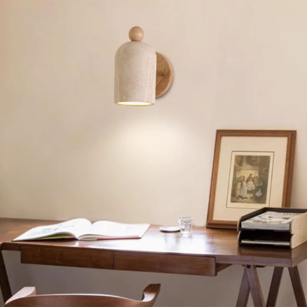 Adjustable Wall Sconces ‎Yellow Travertine Wall Spotlight Farmhouse Hallway Wall Light Fixtures Indoor Reading Wall Mounted Lamp Decoration for Living Room, Kids Bedroom,Corridor Hotel