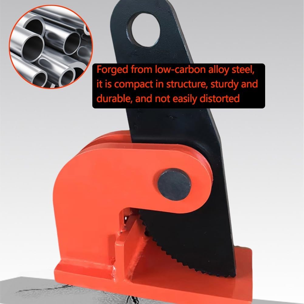 Heavy Duty Vertical Plate Lifting Clamp, Horizontal Clamp 4 Inch Opening Steel for Multi Sheet Stone Equipment Tool(5T)