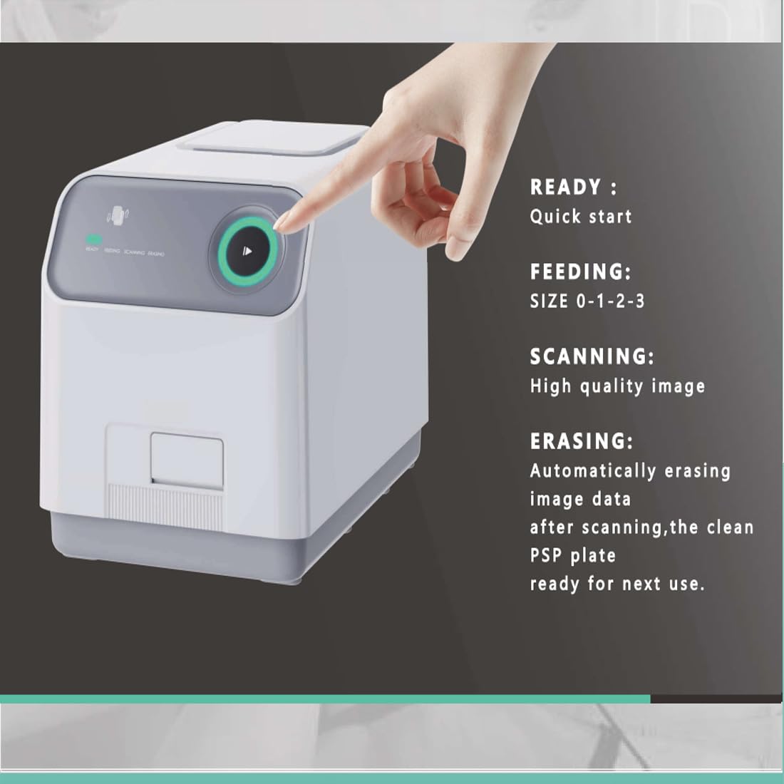 X ray Image Scanner, Dental PSP Scanner Digital Imaging Phosphor Plate Scanner System for Veterinary and Lab