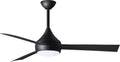 Matthews DA-BK-BK Donaire Outdoor Wet/Salt Water Rated 52' Marine-Grade Coastal Ceiling Fan with LED Light & Remote, Matte Black