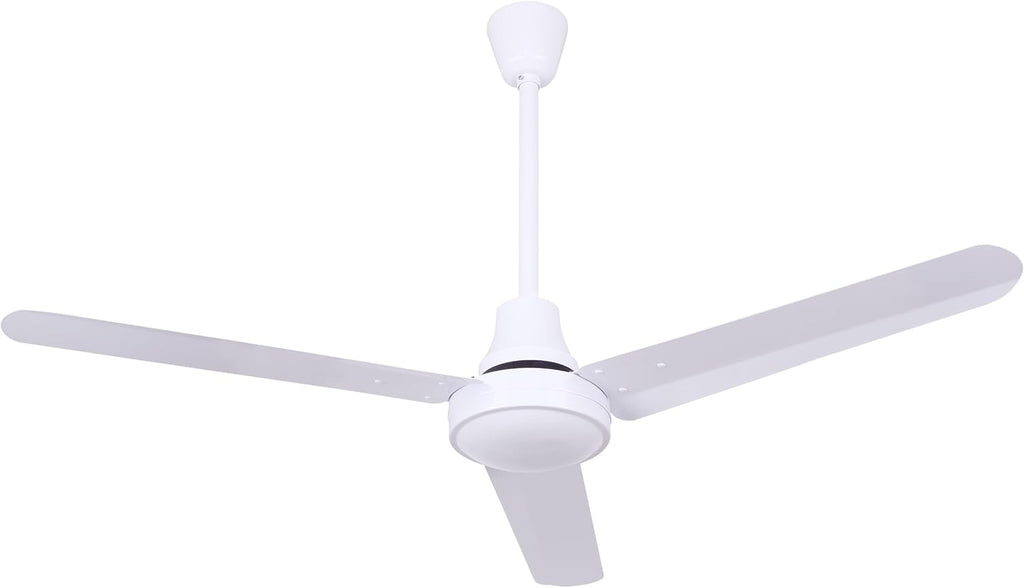 Canarm CP48DW11N 48-Inch Industrial DC Ceiling Fan, High-Performance, Weatherproof, White, Downrod Mount, Energy-Efficient for Indoor & Outdoor Use