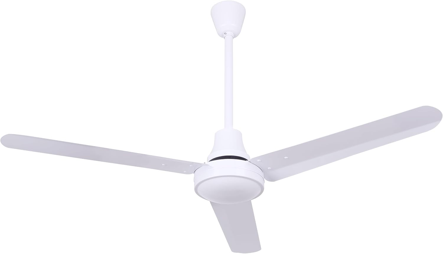 Canarm CP48DW11N 48-Inch Industrial DC Ceiling Fan, High-Performance, Weatherproof, White, Downrod Mount, Energy-Efficient for Indoor & Outdoor Use