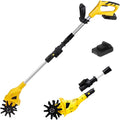 Cordless Cultivator, Battery Handheld Cultivator, Lightweight and Green 20V Garden Tiller with Manganese Steel Blades for Gardening Farm Soil Cultivation 1Battery