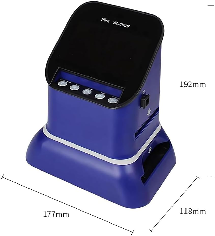 Portable Digital Film Scanner, HD Film Scanner with 4.3 in LCD Screen, 22MP Film Negative Scanner Slide Viewer, Converts