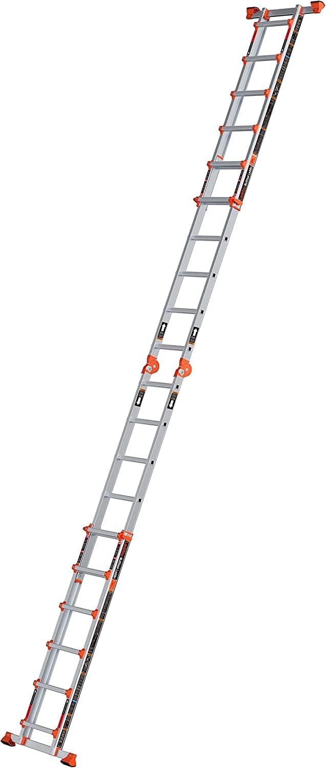 LANBITOU Ladder, A Frame 6 Step Ladder Extension, 22 Ft Anti-Slip Multi Position Ladder, Storage Folding Ladder, 330 lbs Security Load Telescoping Aluminum Ladders for Stairs Home Indoor Outdoor Roof
