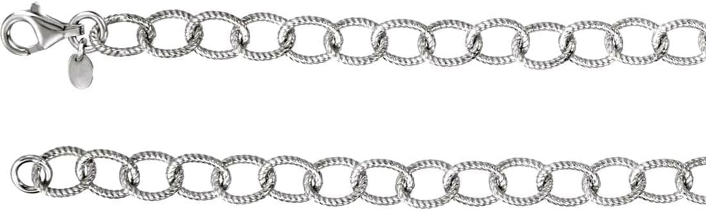 JewelryWeb 925 Sterling Silver Necklace Knurled Cable Chain Chain Necklace for Women and Men