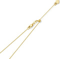 14k REAL Yellow OR White Gold Solid 1mm Cable Link Length Adjustable Chain Necklace with Lobster Claw Clasp