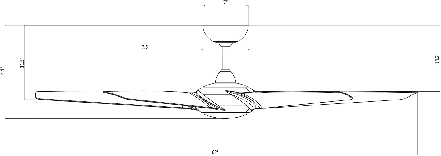 Modern Forms Lucid Indoor and Outdoor 5-Blade 62in Smart Ceiling Fan in Soft Brass Matte Black with 3500K LED Light Kit and Remote Control works with Alexa and iOS or Android App