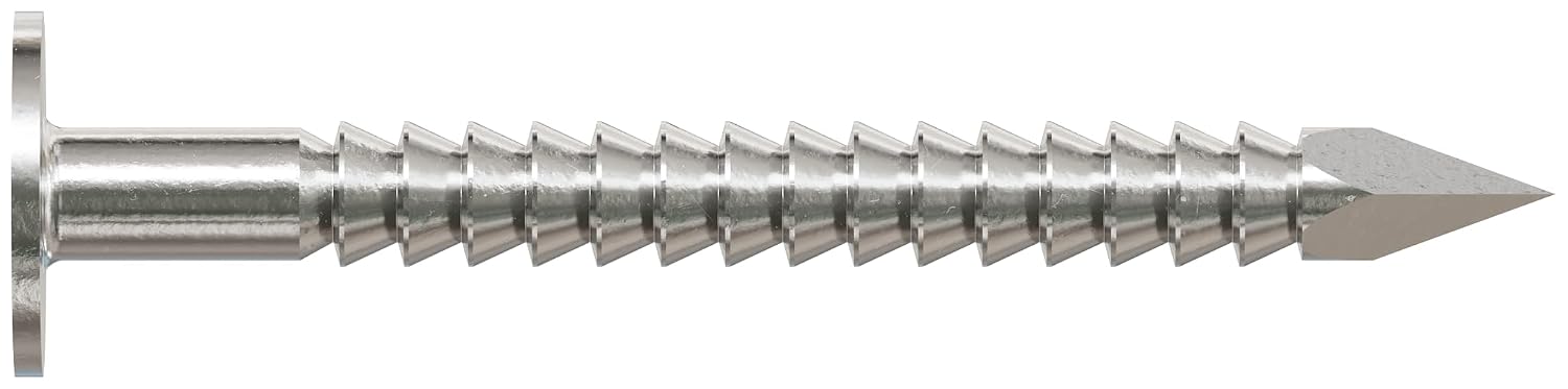 Simpson Strong-Tie S410ARNB Roofing Nail - 1-1/2 in. x 0.131 in. Annular Ring Shank Increases Withdrawal Resistance, Type 304 Stainless Steel, Diamond Point, Full Round Head (25 lb.)