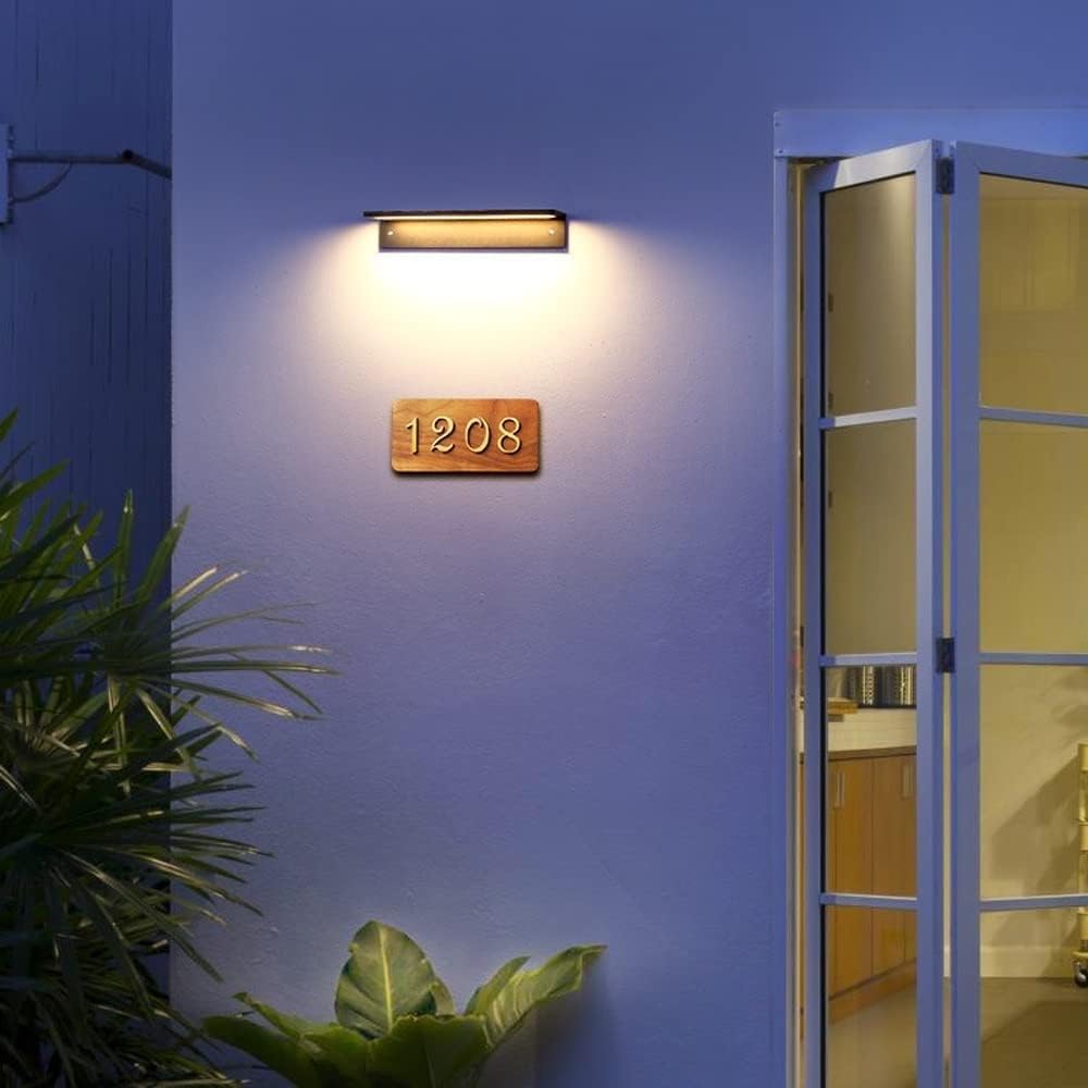 Outdoor Wall Lantern,Exterior Waterproof Wall S Projection Square Wall Lamp IP65 Waterproof Spotlight Wall Sconce Outdoor Bracket Wall Lantern Exterior Lighting Fixtures for Garden Washer Villa