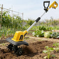 Upgraded Cordless Tiller for Gardening,48 Steel Tines Chargeable Rototiller,87' Width 7' Depth Garden Tiller Cultivator,for Soil,Tending & Composting 2000mAh