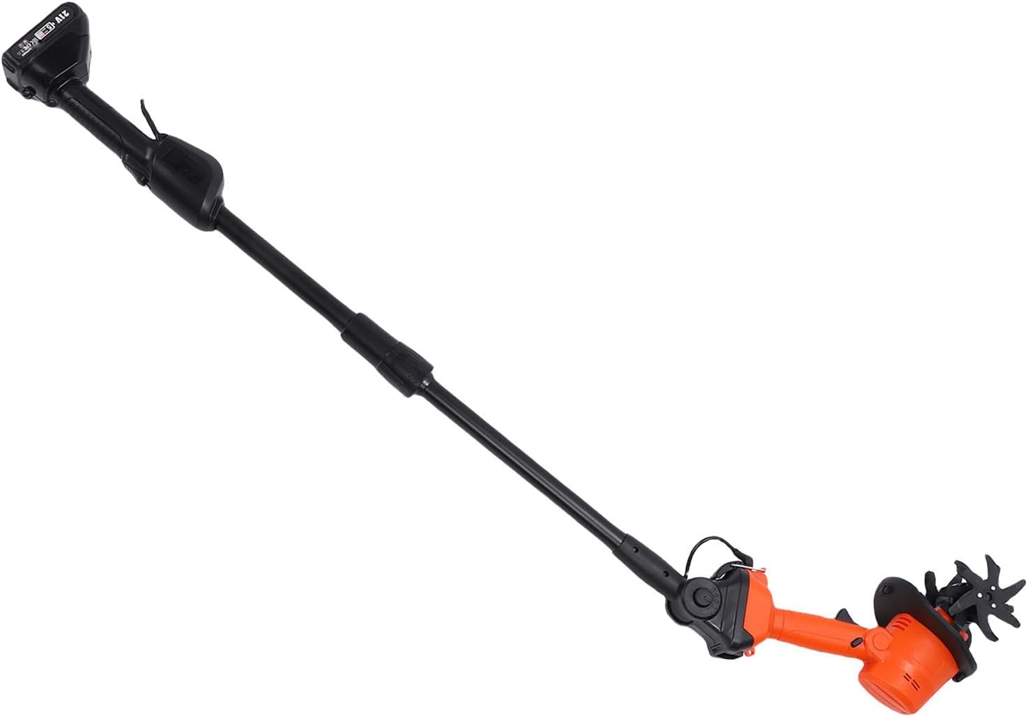 AUNMAS Cordless Mini Tiller, Powerful Tilling Performance with 4 Manganese Steel Tines 1.5Ah Battery, Lightweight Ergonomic Design for Gardening Loosening Soil Weeding Trenching (US Plug)