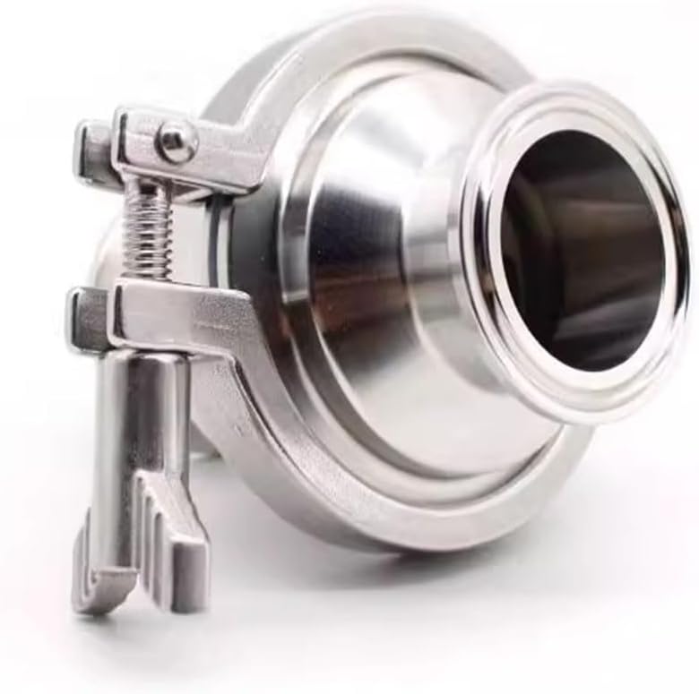 1pcs 19 25 32 38 51 57 63 76 89 102mm Sanitary Stainless Steel 304 Clamp Check Valve, No Negative Pressure Quick Opening Clamp Check Valve(102mm Ferrule 119)