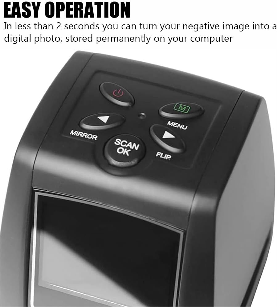 10MP Film Scanner, Mini Digital Film Scanner Slide Digitizer, Converts Slide/Negatives to JPEG Images, Digital Photo Negative Scanner