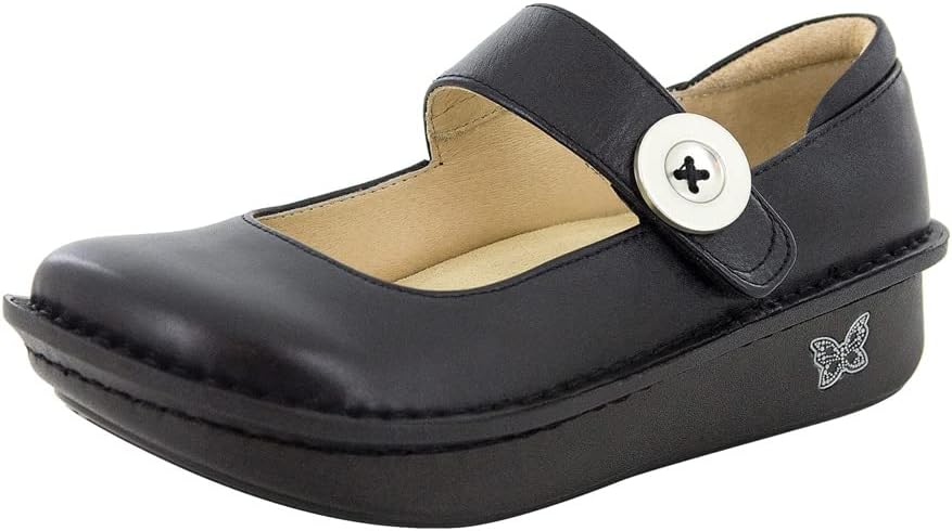 Alegria Women's Paloma Mary Jane Nurse Shoe Clogs Comfort Leather Black 13 M US