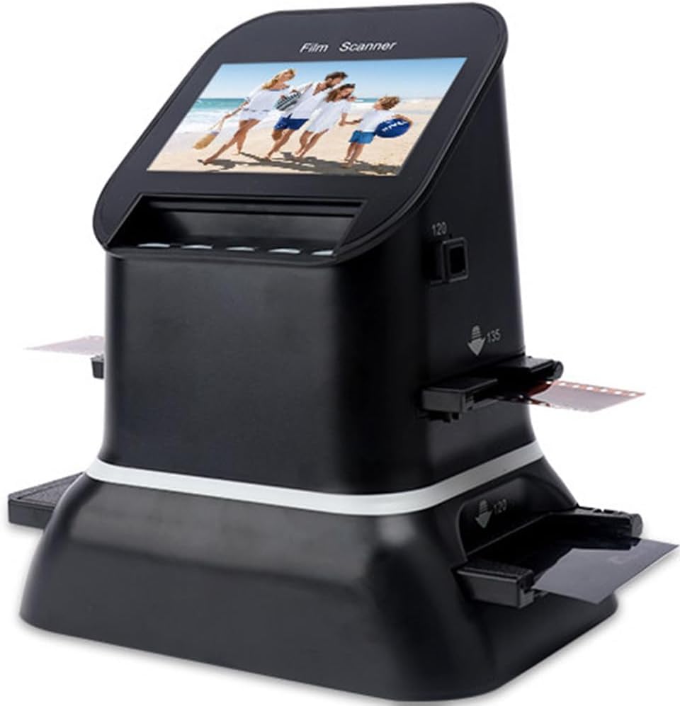 22MP High Resolution Film Slide Scanner Negative Scanner, 4.3' LCD All-in-One Digital Converter with 128MB Memory for Old Photo Slides & Films