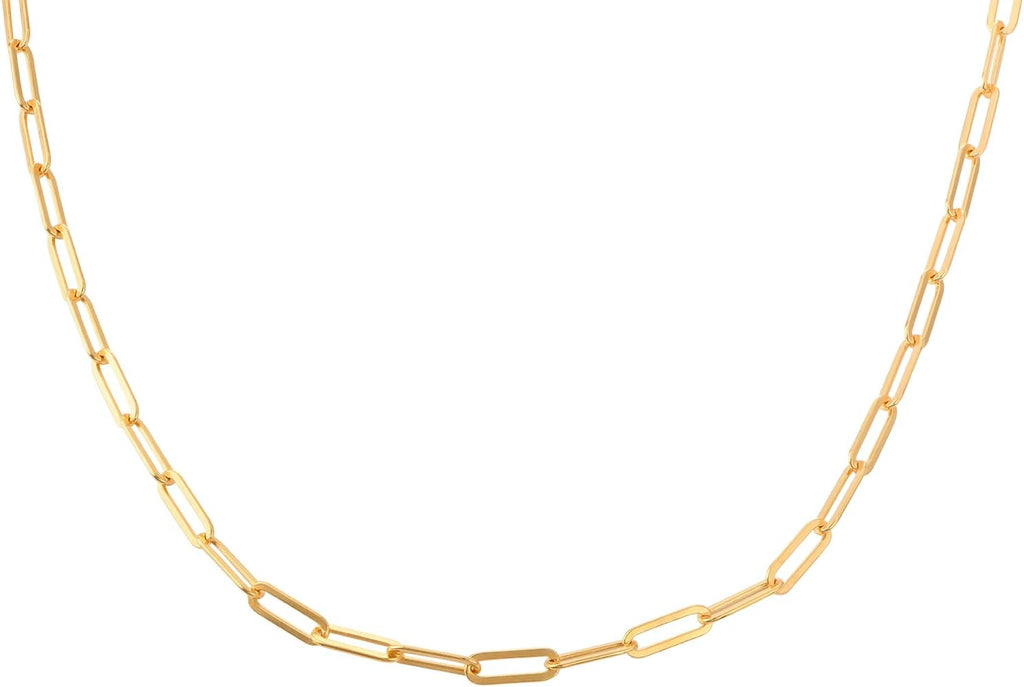 OAK & LUNA - Choose Your Style Women's Chain - Sterling Silver, 18K Gold Plated, Gold Vermeil, 14K Solid Gold - Bobble, Paperclip, Herringbone, Gourmette, Rope, Texture, Pearl, Cable, Mirror, Box, Twist - Custom Length