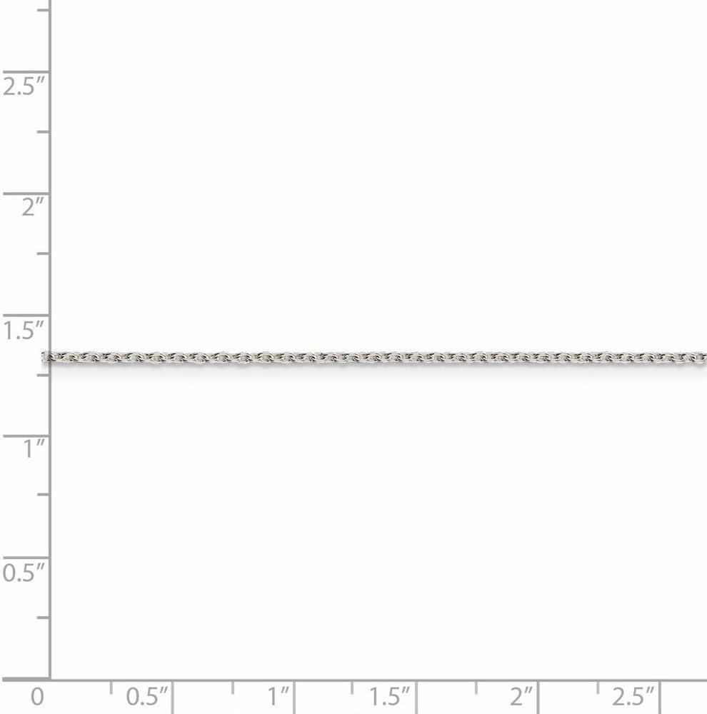 Solid 925 Sterling Silver 1.5mm Cable Chain Necklace