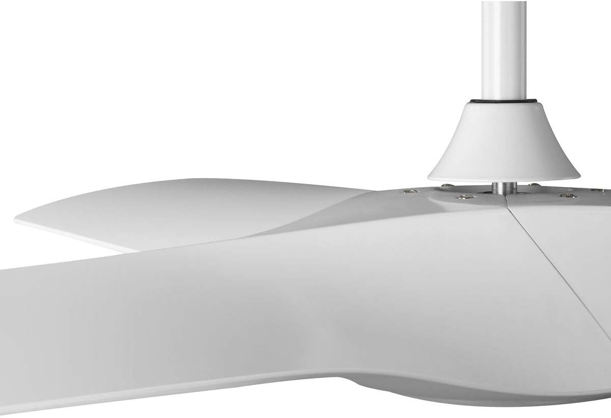 Ryne Collection 52-Inch 3-Blade Matte White LED DC Motor Transitional Indoor/Outdoor Ceiling Fan
