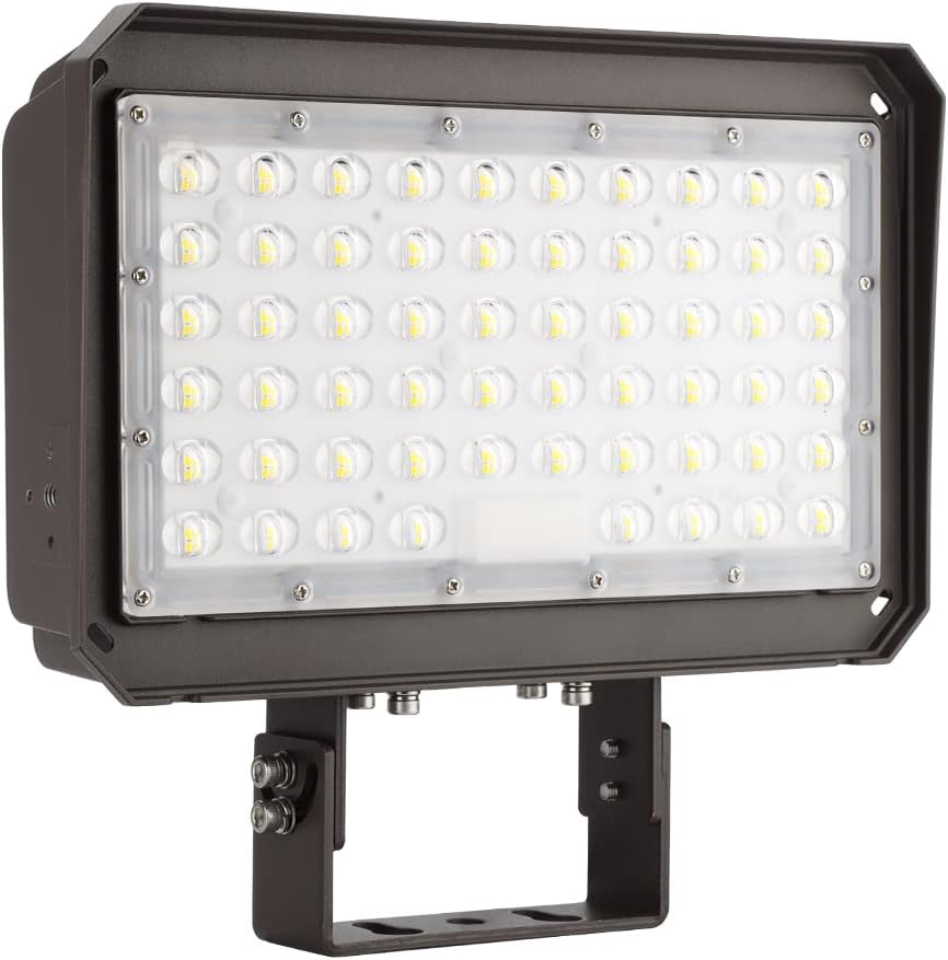 kadision 200W LED Flood Light with Dusk-to-Dawn Photocell, 200W/150W/100W Adjustable Super Bright 26000lm 5000K 100-277V IP65 Waterproof, Trunnion Mount LED Parking Lot Light, ETL Listed