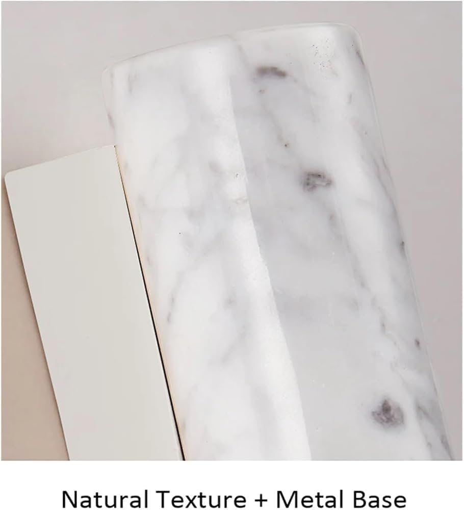 Nordic Minimalist Natural White Marble Modern Living Room Balcony Decoration Spotlight Landscape Corridor Warm Color Wall Lamp T-155(White)