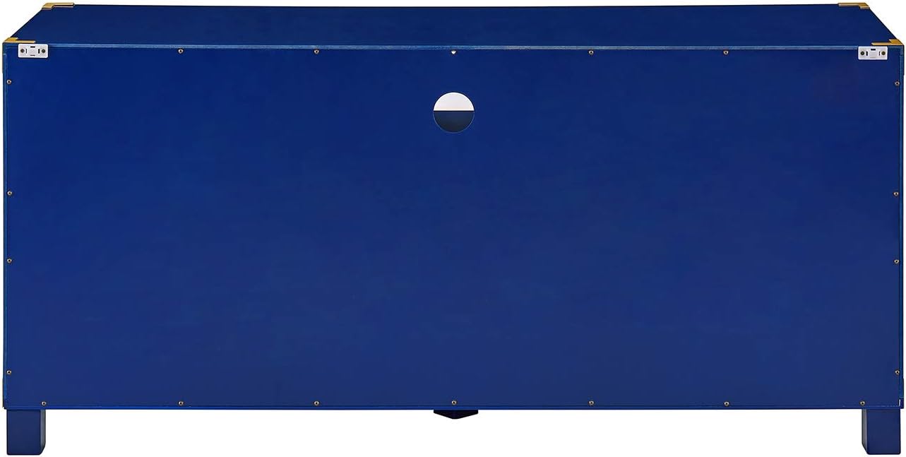 SEI Furniture - Campaign Entertainment Center Console - Navy - Transitional Design, Blue Finish - Ideal for Living Room, Family Room (MS3212)