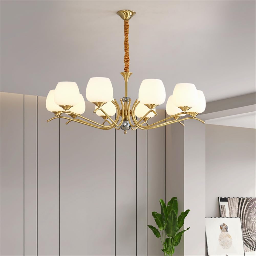 American Retro LED Ceiling Fan Light - Luxury European Design for Living Room, Restaurant, Bedroom, Cafe, Villa & Hotel Remote Control, Stylish Lighting (Style 15) (Style 9)
