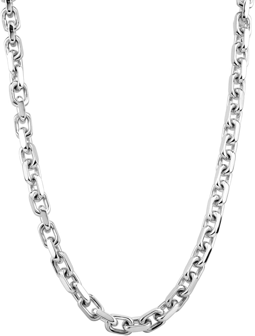 Silvershake 10MM 925 Sterling Silver Fashion Heavy Chunky Anchor Cable Chain Link Necklace 24 Inch Jewelry for Women or Men Unisex