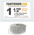 1 1/2' x .093 Ring 316SS Coil Nails 15-DEG Wire 3,600ct