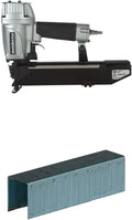Metabo HPT Construction Stapler (N5024A2) w/ Metabo HPT Roofing Staples, 1' x 3/4', 16 Gauge, Galvanized, 10000 Count (11305HHPT)
