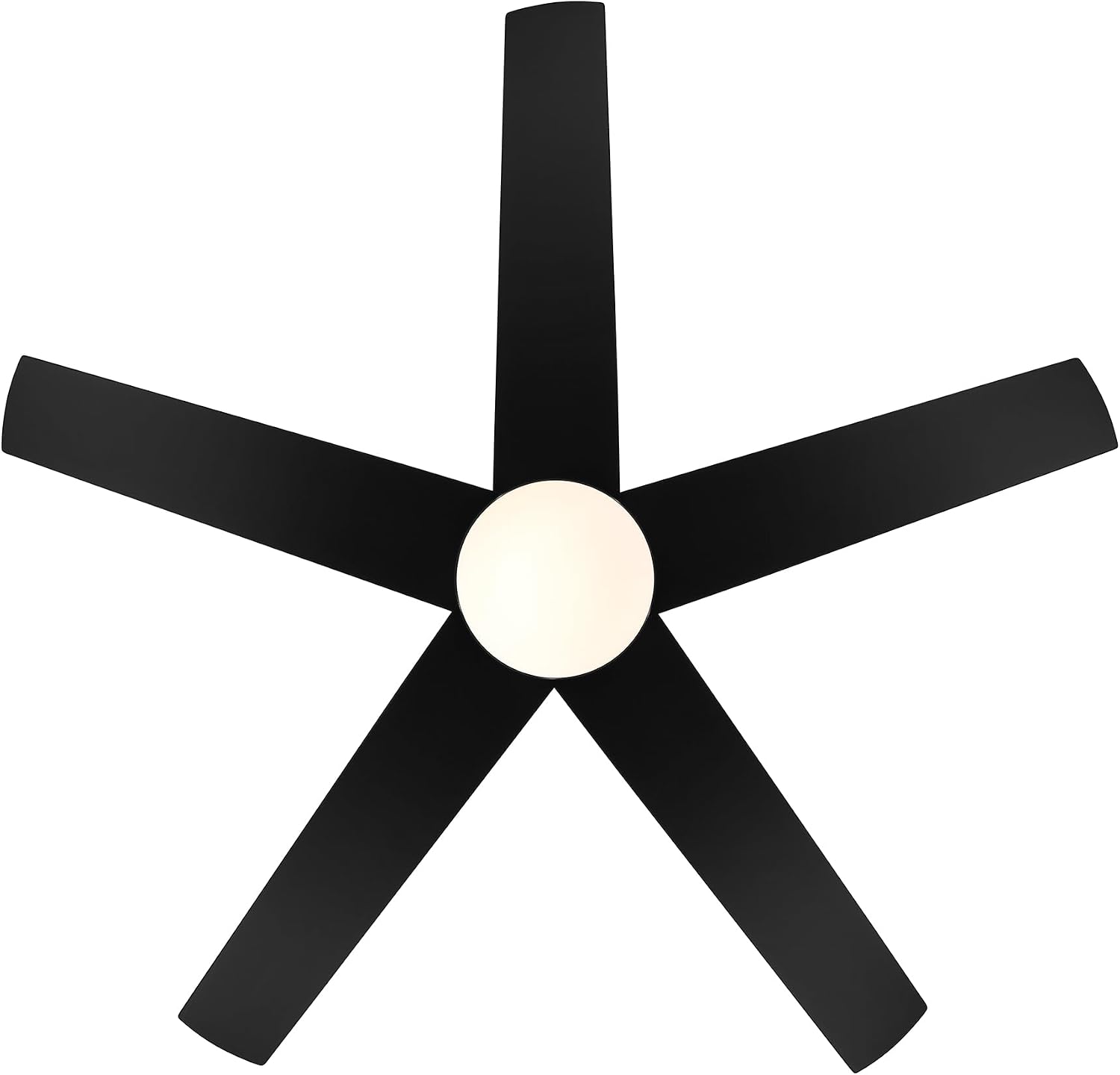 DESIGNERS FOUNTAIN Astrea Smart Ceiling Fan with Lights, 52 Inch LED Light Indoor Outdoor 5-Blade Fan, Remote Control, RGB, Matte Black, FS-ATR52RGB-MB