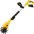 DYRABREST 20V Cordless Garden Tiller Cultivator Portable Handheld Soil Cultivator Electric Tiller Cultivator with 3.94Inch Tilling Depth, 60 Mins Battery Life and Adjustable Pole for Lawn, Yard, Farm