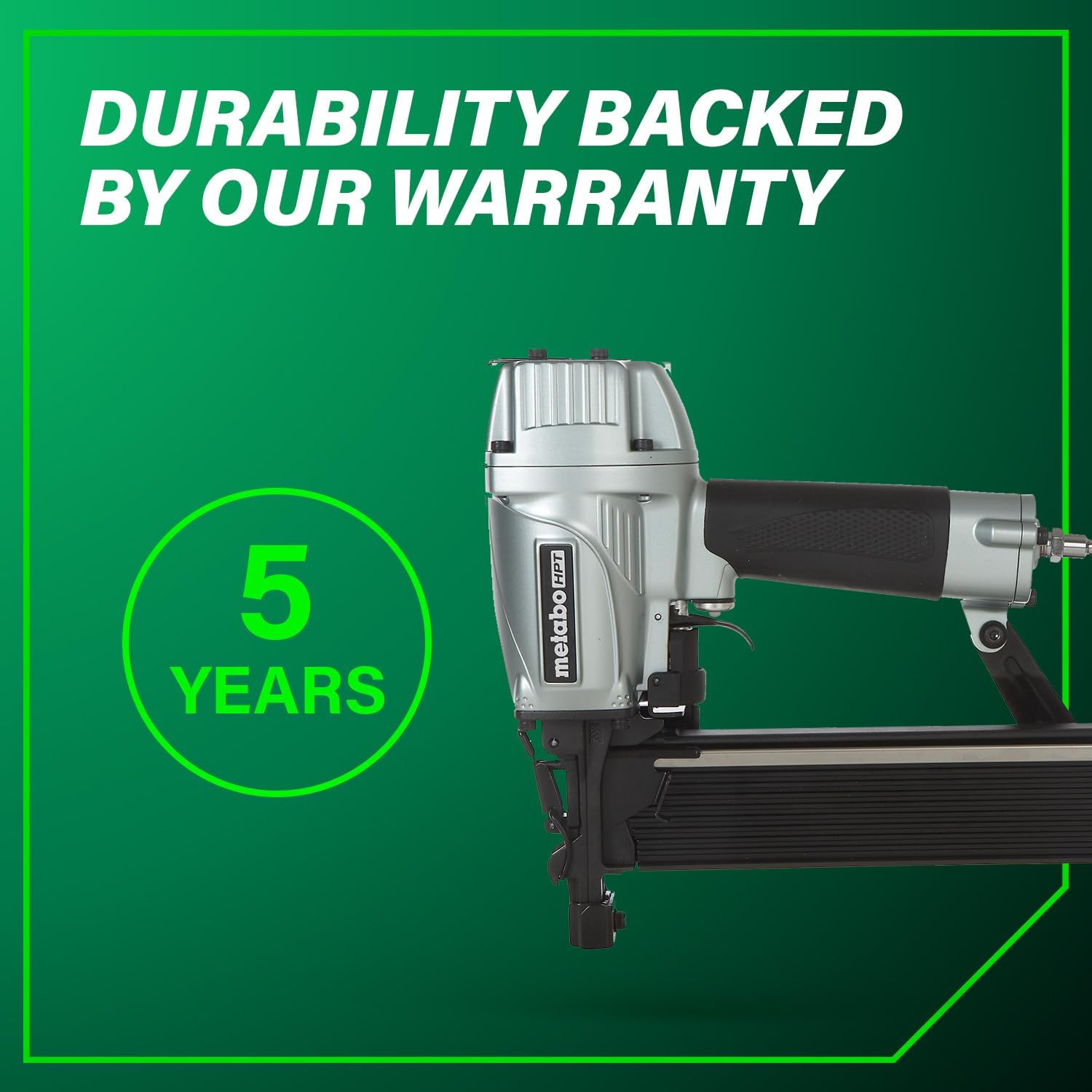 Metabo HPT 7/16' Standard Crown Stapler, Pro-Preferred Pneumatic Power Nailers, Construction Tool for Roof Decking & Subfloor Install, 16 Gauge Power Stapler, 1' to 2' Crown Staples, N5008AC2